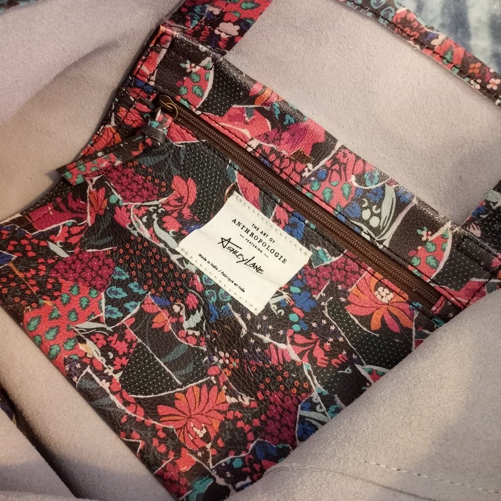 Anthropologie x Ashley Lane Fox Tote Leather NWT - Picture 7 of 8